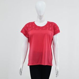 Esmara Women Pink Lace Yoke Top